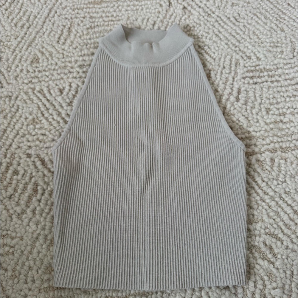 Babaton Ribbed Knit Tank Top - Cream